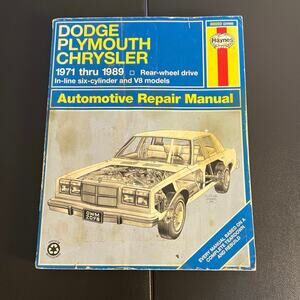 Dodge, Plymouth & Chrysler Rear-Wheel Drive 1971-89 by J H Haynes: Used